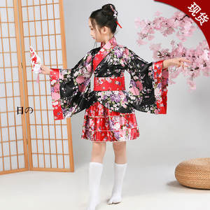 ชุดกิโมโนแบบดั้งเดิมของญี่ปุ่นสำหรับเด็ก ขายส่ง ชุดนอนคอสเพลย์ลายดอกไม้ - Product Image 4