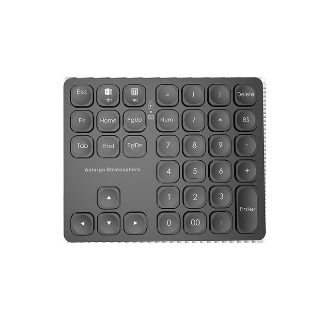 KB25 Mini Wireless BT 35-Key Digital Keyboard USB Interface Ergonomic Keypad for Laptop Tablet Dual Device External Data Input