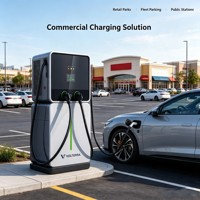 Station de recharge rapide DC 60 kW CCS2, montage au sol, pour véhicules électriques, IP54, Plug and Charge, écran intelligent, usage commercial