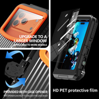Funda de Lujo para Teléfono 2026, Tipo Flip, de TPE y PC, Sumergible, con Cordón, Resistente al Agua y a Impactos, para 17, 15, 14, 13 Pro Max