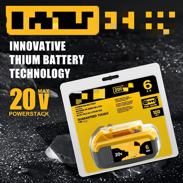 Standby Low Power Loss 20V 6.0Ah Replacement Battery Fast Heat Dissipation Structure Perfectly Adapted for DW Handheld Tools
