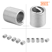 Insertos de Rosca Helicoidal de Alambre Metálico en Espiral, Rosca Métrica, Acabado Plateado, Rosca Derecha, M6-M14 X 1.25 X 2D de Longitud