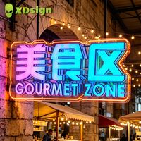 XDSIGN LED personnalisable rapide, nouveau style américain Abyss, livraison rapide, design personnalisé, extérieur, pour animalerie, bar, food truck et salle de sport