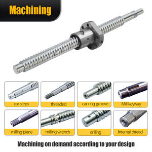 برغي كروي HLTNC 16 مم مدرفل على البارد C7 بطول مخصص 100-4000 مم SFU1605 مع شفة أحادية Sfu Dfu صامولة كروية Tuercas لـ CNC - Product Image 4