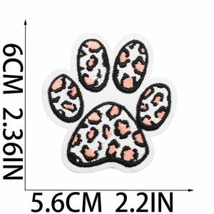 New Design <b>Iron</b> on Colorful Artist Pattern USA Flag Leopard-print Paw Patch for Decoration - Product Image 6