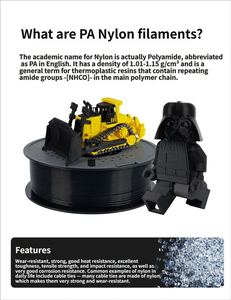 Filament d'imprimante 3D en nylon carbone haute résistance 1,75 mm 1 kg 240C PA-CF ASA ABS PLA PETG PA6 PA12 Noir - Product Image 4