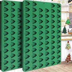 Moule en silicone <span class=keywords><strong>Konbo</strong></span> Green 140 cavités antiadhésif en forme de mini sapin de Noël, écologique, compatible lave-vaisselle, pour chocolat, fondant, bonbons, biscuits - Product Image 1