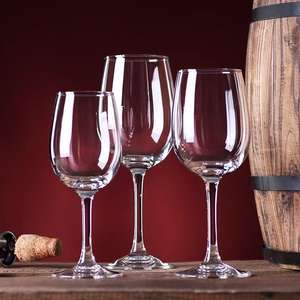 Logo personnalisé luxe hôtel restaurant bar cadeau de mariage design classique blanc clair gobelet <span class=keywords><strong>verre</strong></span> trempé ensemble de vin - Product Image 5