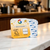 Carte NFC personnalisée en acrylique pour avis Google, carte RFID intelligente pour avis sur les réseaux sociaux, affichage de menu, carte cadeau pour avis