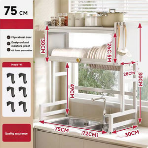 Venta directa <span class=keywords><strong>de</strong></span> primera calidad, organizador <span class=keywords><strong>de</strong></span> almacenamiento grande portátil, estante para <span class=keywords><strong>platos</strong></span> sobre el fregadero, <span class=keywords><strong>escurridor</strong></span> <span class=keywords><strong>de</strong></span> <span class=keywords><strong>platos</strong></span> <span class=keywords><strong>de</strong></span> cocina, estante <span class=keywords><strong>de</strong></span> secado - Product Image 2