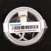 Câble USB de haute qualité 1m Foxconn, câbles de chargeur de téléphone portable, câble de transfert de données USB à charge rapide pour iPhone