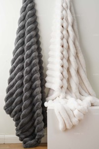 Luxury Tie Dye Spandex Double Sided <strong>Blanket</strong> Ruched Plush Weighted <strong>Thick</strong> Rabbit Fur Minky Huge <strong>Throw</strong> <strong>Blanket</strong> for Winter - Product Image 5