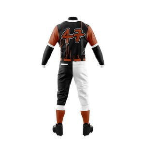 Custom Black Brown White Sublimated Baseball Uniform Set Men's Button <b>Down</b> Baseball Jersey and <b>Pants</b> OEM Team Sportswear 2026 - Product Image 3