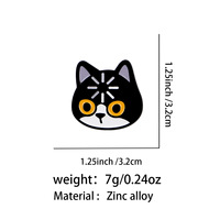 Niedliche Cartoon-Katzen-Emaille-Anstecknadeln, Lustige Schwarz-Weiße Katzen-Broschen, Ästhetische Kätzchen-Abzeichen für Rucksack-Kleidungsdekoration Geschenk