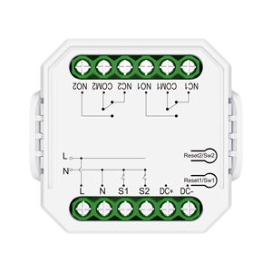 Module d'interrupteur sans fil AC/DC 2 gangs WIFI Zigbee 3.0, 2*5A, télécommande sans fil, 100-240V, NO NC, contact sec, vente directe usine - Product Image 1