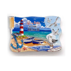 Logotipo personalizado <span class=keywords><strong>de</strong></span> fábrica Regalo <span class=keywords><strong>de</strong></span> viaje <span class=keywords><strong>de</strong></span> resina Ciudad costera León marino Punta del Este Recuerdo Uruguay Imán - Product Image 2