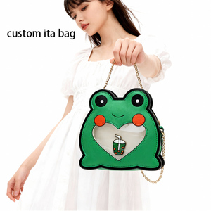 Bolso bandolera personalizado con ventana transparente para exhibir pines, con diseño novedoso <span class=keywords><strong>de</strong></span> cámara, forma <span class=keywords><strong>de</strong></span> <span class=keywords><strong>labios</strong></span> y forma <span class=keywords><strong>de</strong></span> rana, para accesorios <span class=keywords><strong>de</strong></span> anime - Product Image 4