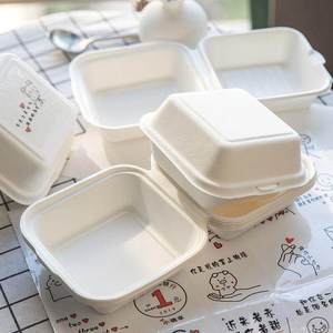 100%Eco-friendly Pulp Tiramisu Box, <strong>Basque</strong> Cake Packaging Box, 6-inch Thickened Sliced Dessert Takeaway Container - Product Image 2