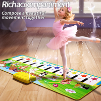 Tapis de jeu musical électronique pliable en coton doux 100x36CM pour l'éveil musical et l'éducation précoce, idéal pour le sport et les pique-niques