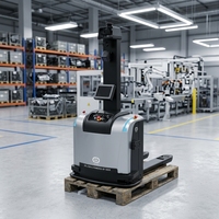 Chariot transpalette logistique sans rail ZENS AGV AMR 360 3D Laser LiDAR SLAM certifié CE, 1,5 tonne, 1220 mm, pour allées étroites en entrepôt