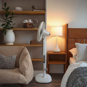 Ventilateur de sol avec force de vent forte et mécanisme de balancement-Alimentation électrique-Équipement pour hôtels, maisons-Matière plastique - Product Image 5