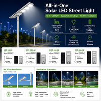 Lampadaire Solaire LED Extérieur en Aluminium Pur IP65 Étanche avec Batterie LiFePO4 et Contrôleur MPPT, Garantie 3 Ans