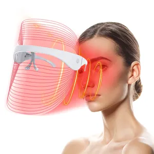 Беспроводная перезаряжаемая светодиодная маска для лица, светотерапия, фотонная маска для омоложения кожи 7 цветов, устройство для подтяжки кожи