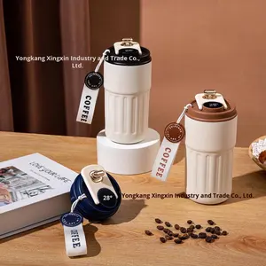 Tasse à café en acier inoxydable isolée intelligente pour voiture Tasse à eau portable Mesure de la température Gravure personnalisée Haute apparence - Product Image 3