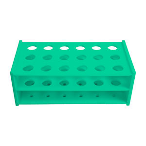 Suministros científicos Tubos de centrífuga coloridos Laboratorio transparente Estante de tubos de ensayo transparente Soporte de plástico - Product Image 5