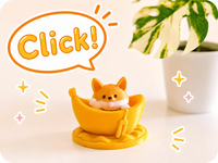 Porte-clés anti-stress imprimé en 3D, jouet mécanique à pression en forme d'animal en pot, porte-clés à bouton-poussoir, jouet de bureau