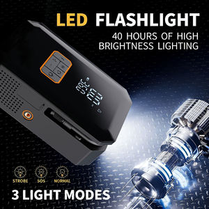 Compresseur <span class=keywords><strong>d</strong></span>'air électrique haute pression 4-en-1 150 PSI pour vélos/voitures, avec une batterie de <span class=keywords><strong>d</strong></span>émarrage au lithium - Product Image 6