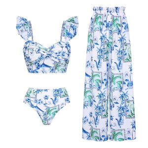 Vêtements de plage jupe de maillot de bain creux à feuilles maillots de bain pour femmes maillots de bain monokini deux pièces - Product Image 2