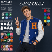 Blouson universitaire personnalisé unisexe à double boutonnage, patchwork, en tissu effet peau de mouton, avec lettres brodées et imprimées, style Letterman, coupe-vent et décontracté