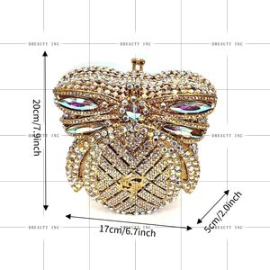 Butterfly Crystal Sparkling Evening <b>Clutch</b> Bag for Women Classic Fashion Prom Wedding Rhinestone Handbag - Product Image 4