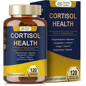 Suplemento para <span class=keywords><strong>la</strong></span> Salud del Cortisol con Magnesio y <span class=keywords><strong>Ashwagandha</strong></span> para Mejorar el Estado <span class=keywords><strong>de</strong></span> Ánimo, <span class=keywords><strong>la</strong></span> Respuesta del Cortisol, <span class=keywords><strong>la</strong></span> Relajación y el Sueño Profundo - Product Image 1