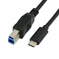 Câble d'imprimante USB C vers USB B, câble de données USB 3.0 B mâle de type C