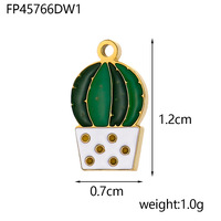 Bouquet d'oasis du désert | Pendentifs à breloque en acier inoxydable plaqué or PVD 18 carats pour la fabrication de bijoux à bricoler soi-même | Imperméable et hypoallergénique
