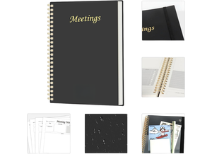Meeting Notebook for Work Organization - Work <strong>Planner</strong> Notebook, Agenda <strong>Planner</strong> for Note Taking, <strong>Project</strong> Organizer - Product Image 4