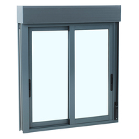 Proveedor de fábrica Ventanas corredizas horizontales blancas reforzadas con PVC ecológico Ventana de PVC de giro inclinable con persianas enrollables