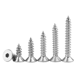 <strong>Stainless</strong> Steel Carbon Steel Self Tapping Hexagonal Flat Countersunk Head <strong>Wood</strong> <strong>Screw</strong> Self Drilling Drywall Furniture <strong>Screws</strong> - Product Image 1