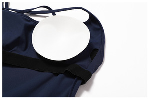 <span class=keywords><strong>Combinaison</strong></span> en nylon croisé au dos pour femmes, logo personnalisé, encolure dégagée, sangle spaghetti, contrôle du ventre, barboteuse sexy décontractée - Product Image 3