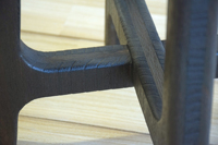 Taburete Kiriko Moderno Japonés de Madera de Paulownia Color Natural con Tapicería Acrílica Ligera y Cómoda para Cocina y Sala de Estar