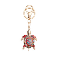 Dainty Zircon voiture porte-clés sac breloque coloré Mini tortue Zircon porte-clés à ma fille