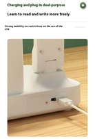 Lámpara de Escritorio Moderna Recargable con 3 Colores de Luz Atenuable, Portaplumas y LED para Cuidado de la Vista, Plegable
