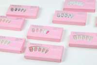 Faux ongles à presser de haute qualité, lot de 24 pièces, couvrance totale, styles variés pré-dessinés, réutilisables pour usage quotidien, en matériau ABS