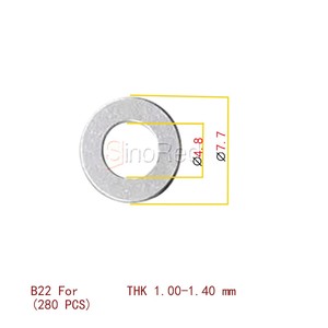 <span class=keywords><strong>Berserk</strong></span> - Juego de <span class=keywords><strong>280</strong></span> Separadores Ajustables B22 para Inyectores Diésel THK de 1.00-1.40 mm - Product Image 4