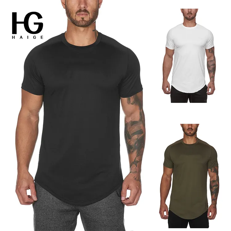 New Gym T Shirts Men With Logo Short Sleeve Running Stretch Casual Outdoor Men Fitness Seamless Fitted Gym Tee Shirt