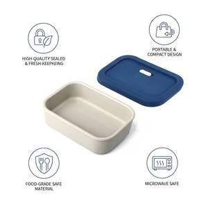 Contenedor Rectangular de Silicona de Grado Alimenticio Premium de 1300 ml, Compartimento Único, Apto para Calentar en Microondas, Lonchera con Ventilación de Aire - Product Image 3