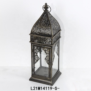 Luckywind Phong Cách Cổ Điển Pháp Đau Khổ Kim Loại Đèn Lồng Nến - Product Image 2