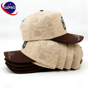 Casquettes de baseball ajustées QZFSO personnalisées en tissu éponge à 6 panneaux avec logo brodé en 3D, broderie à la main, style sportif et streetwear décontracté - Product Image 1